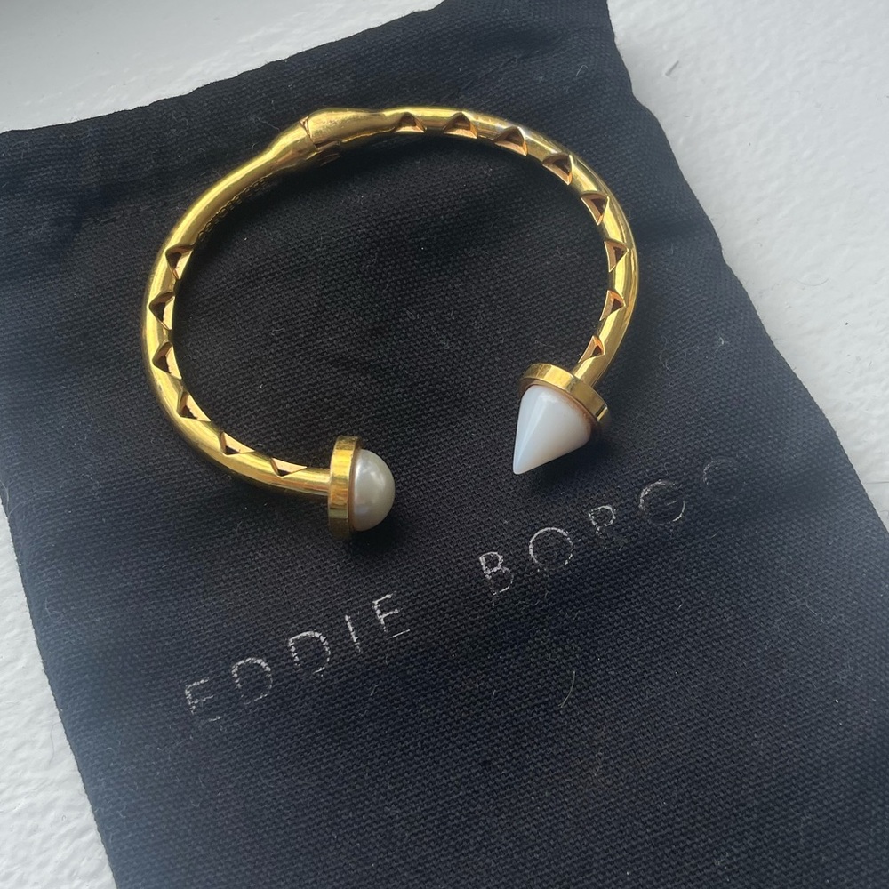 Eddie Borgo Inlaid Pearl Hinged Cuff